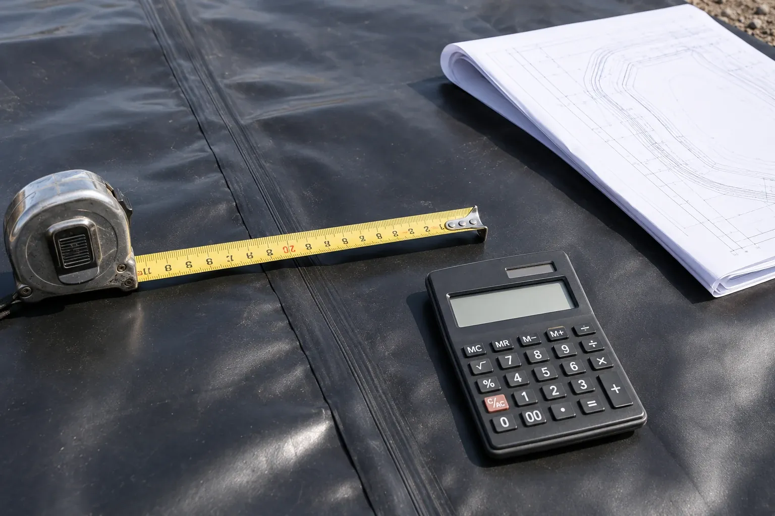Calculating geomembrane cost per square foot for a UAE reservoir
